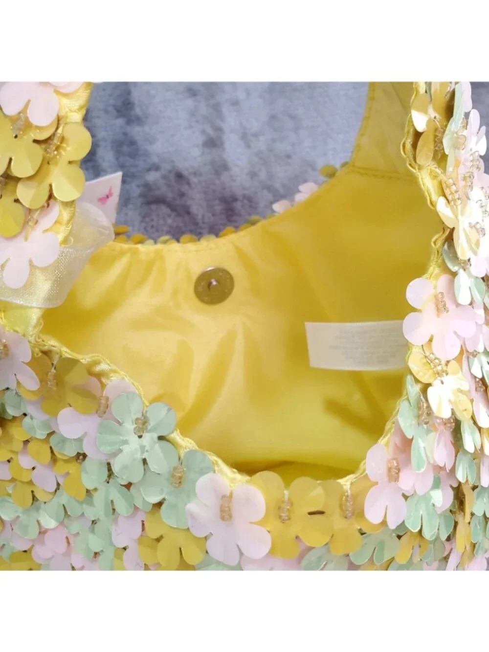 Handcrafted Viral TikTok Beaded Bag Made in India Yellow Flowers Fairy Cottage